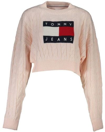 Tommy Hilfiger Chic Contrasting Crew Neck Jumper - White