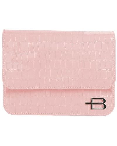 Baldinini Pink Leather Di Calfskin Clutch Bag