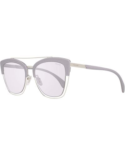 Police Pl618 Mirrored Butterfly Sunglasses - Metallic