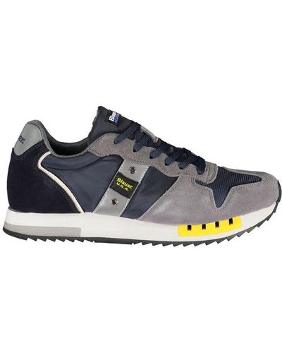 Blauer Elevate Your Step Contrast Lace-Up Sneakers - Blue
