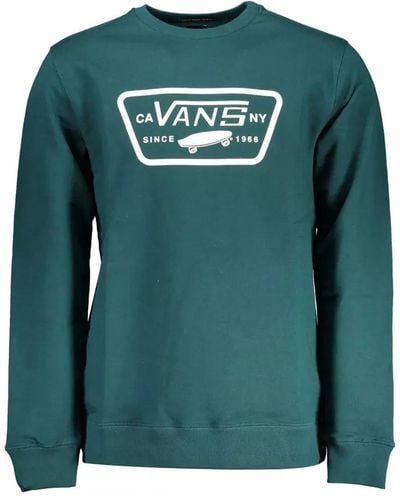 Vans Green Logo Print Round Neck Sweatshirt