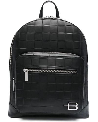 Baldinini Black Leather Backpack
