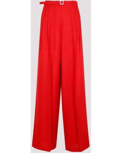Ralph Lauren Collection Red Silk Graciela Pants