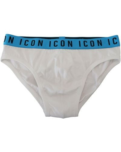 DSquared² White Icon Logo Cotton Stretchbrief Underwear