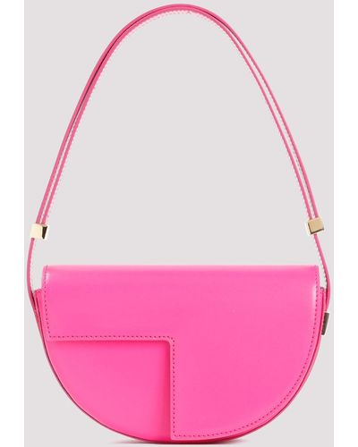 Patou Fuchsia Le Petit Leather Shoulder Bag - Pink