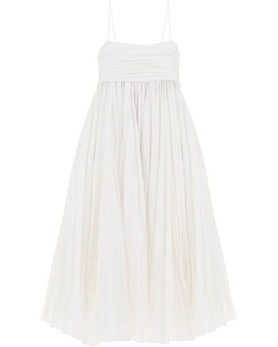 Khaite Lally Cotton Midi Dress - White