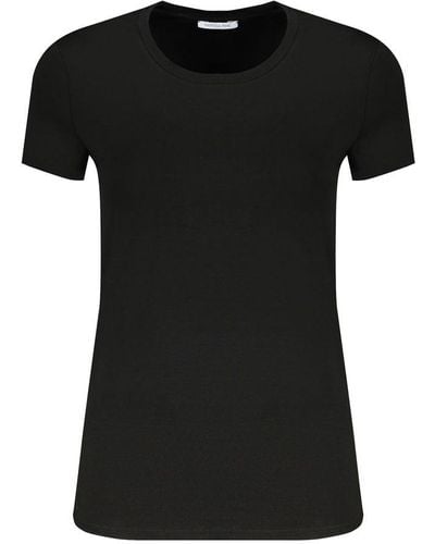 Patrizia Pepe Elastane Tops & T-Shirt - Black