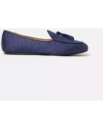 Charles Philip Blue Leather Moccasin