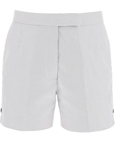 Thom Browne Shorts With Pincord Motif - Gray