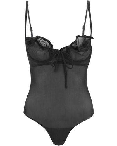 Y. Project Y Project Wired Mesh Bodysuit - Black