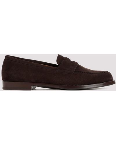 Dunhill Chocolate Audley Penny Leather Loafers - Brown