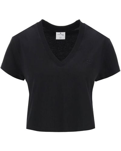 Courreges Twisted T-Shirt Mini Dress - Black