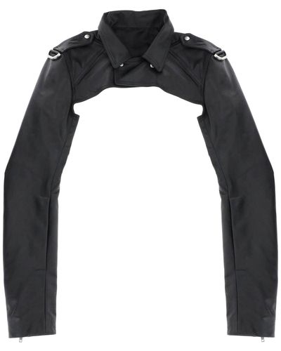 Rick Owens Biker Style Bolero Jacket - Black