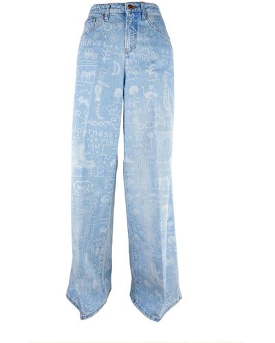 Don The Fuller Light Blue Cotton Jeans & Pant