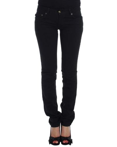 Cavalli Cotton Stretch Slim Skinny Fit Jeans - Black
