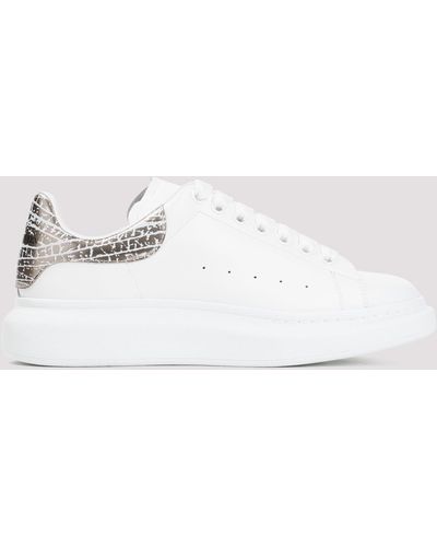 Alexander McQueen White Oversized Leather Trainers