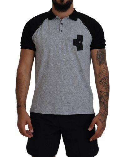 DSquared² Dsqua2 Cotton Short Sleeves Colla T-shirt - Gray