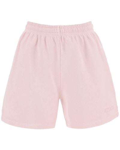 ROTATE BIRGER CHRISTENSEN Organic Cotton Sports Shorts For Men - Pink