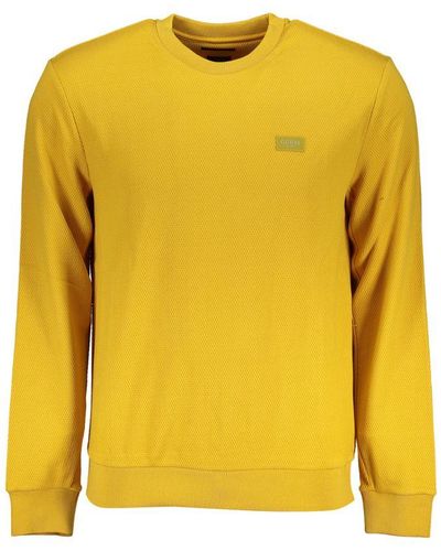 Guess Sleek Slim Fit Crew Neck Sweater - Yellow