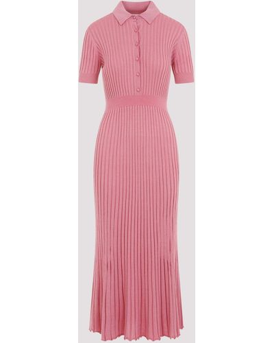 Gabriela Hearst Pink Amor Cashmere Long Dress