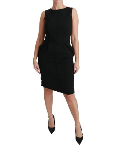 Dolce & Gabbana Sheath Stretch Formal Dress - Black