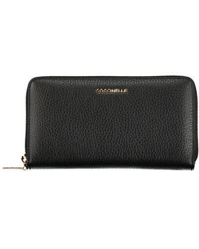 Coccinelle Elegant Leather Wallet With Multiple Compartments - Black