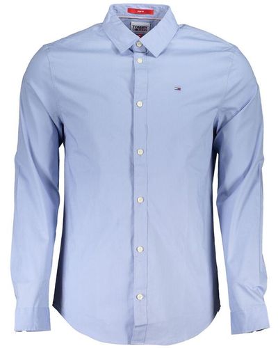 Tommy Hilfiger Slim Fit Italian Collar Dress Shirt - Blue