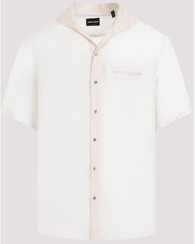 Giorgio Armani Brilliant White Lyocell Shirt