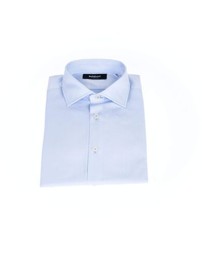 Baldinini Elegant Slim Fit Light Cotton Shirt - Blue