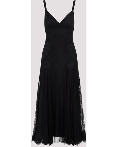 Dolce & Gabbana Black Sicily Cotton Long Dress