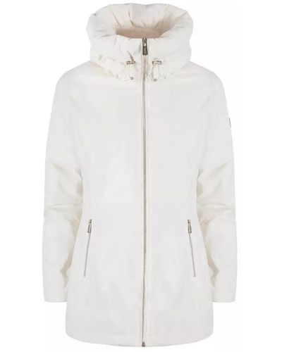 Yes-Zee Chic High Collar Down Jacket - White