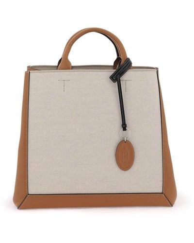Tod's Canvas & Leather Tote Bag - Multicolor