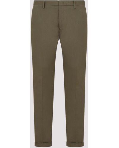 Paul Smith Khaki Cotton Trousers - Green