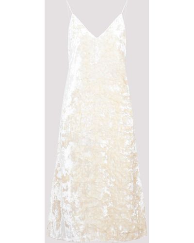 Jil Sander Natural Viscose Dress - White