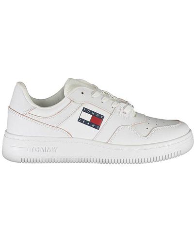 Tommy Hilfiger Leather Basket Sneakers - White