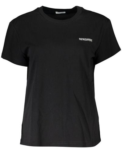 Patrizia Pepe Cotton Tops & T-Shirt - Black