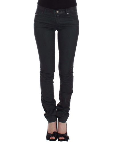 Ermanno Scervino Slim Jeans Denim Trousers Straight Leg Stretch - Black