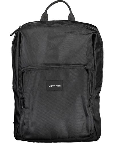 Calvin Klein Elegant Polyester Laptop Backpack - Black