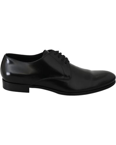 Dolce & Gabbana Leather Dress Derby Formal Shoes - Black