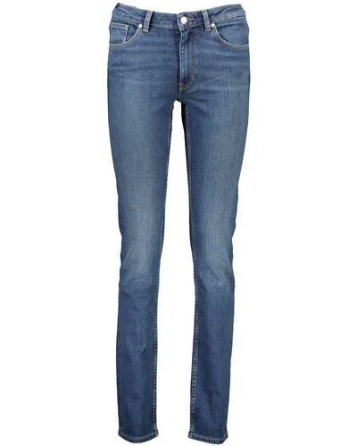GANT Sleek Slim-Fit Faded Jeans - Blue