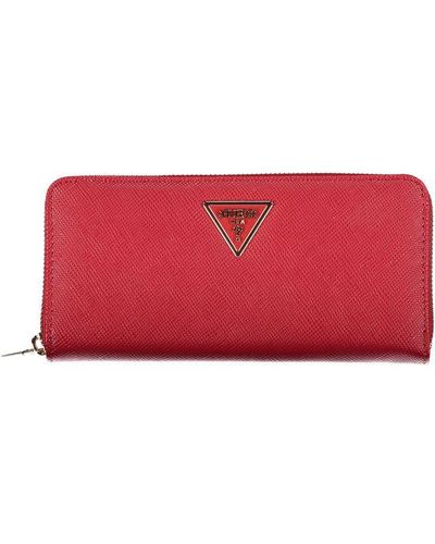 Guess Chic Polyethylene Compact Wallet - Red