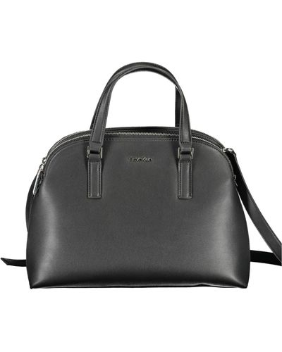 Calvin Klein Elegant Shoulder Bag With Logo Detail - Black