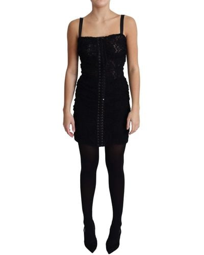 Dolce & Gabbana Lace-up Dress - Black