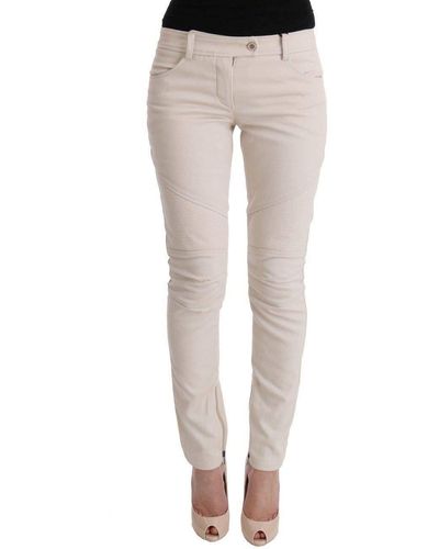 Ermanno Scervino Chic White Slim Fit Denim Treasure