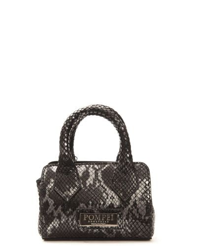 Pompei Donatella Leather Mini Handbag - Black