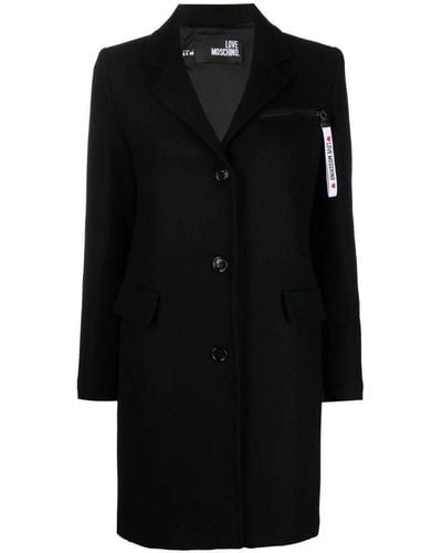 Love Moschino Wool Jacket & Coat - Black