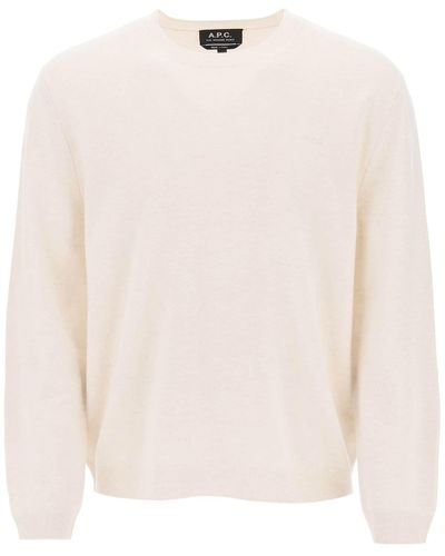 A.P.C. Matt Loose Fit Wool Sweater - White