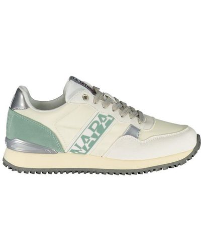 Napapijri Chic Lace-Up Sports Trainers With Contrast Detail - White