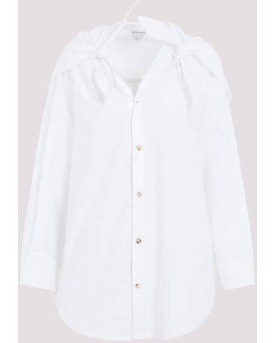 Bottega Veneta White Compact Knot Cotton Canvas Shirt