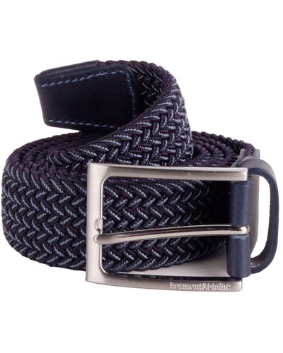 Harmont & Blaine Elegant Denim Blue Fabric Belt With Silver Buckle